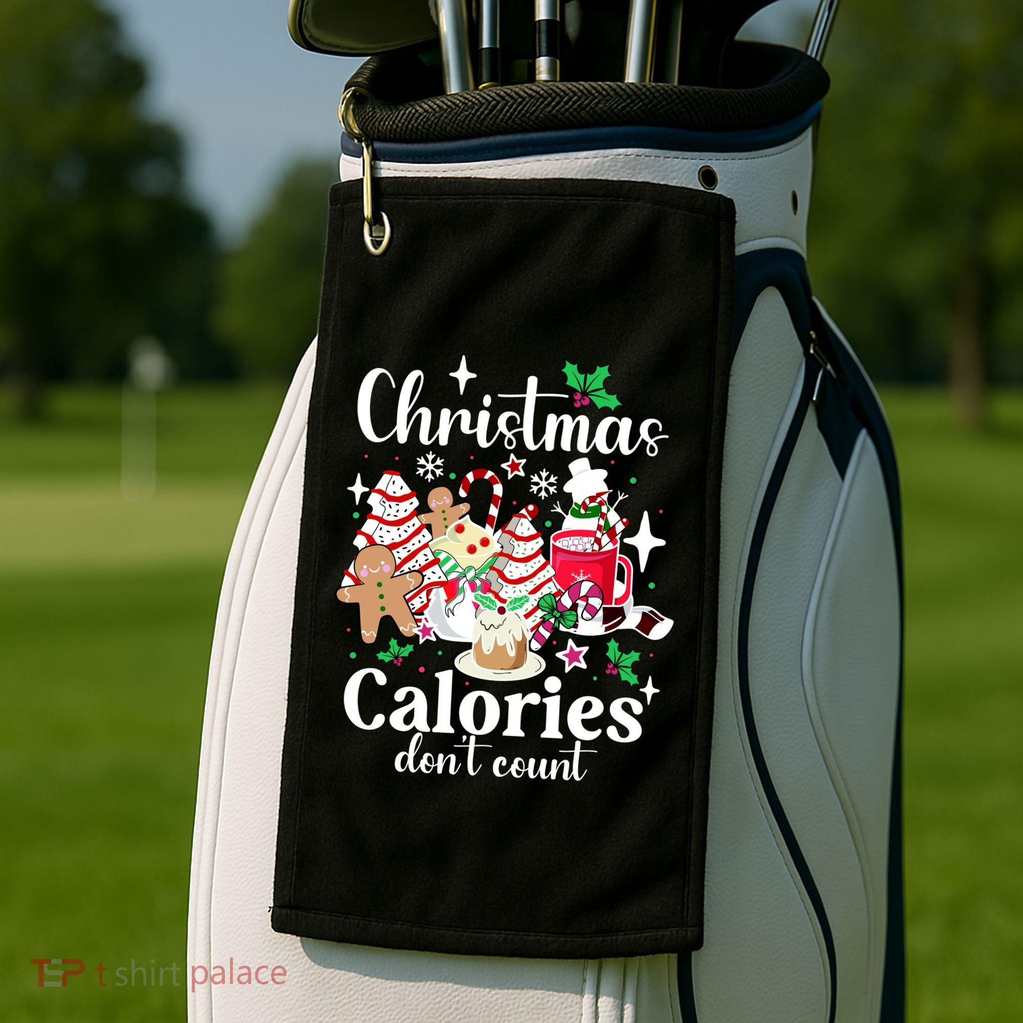 Christmas Calories DonT Count Golf Towel