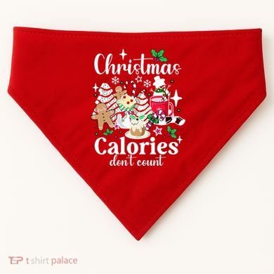 Christmas Calories DonT Count USA-Made Doggie Bandana