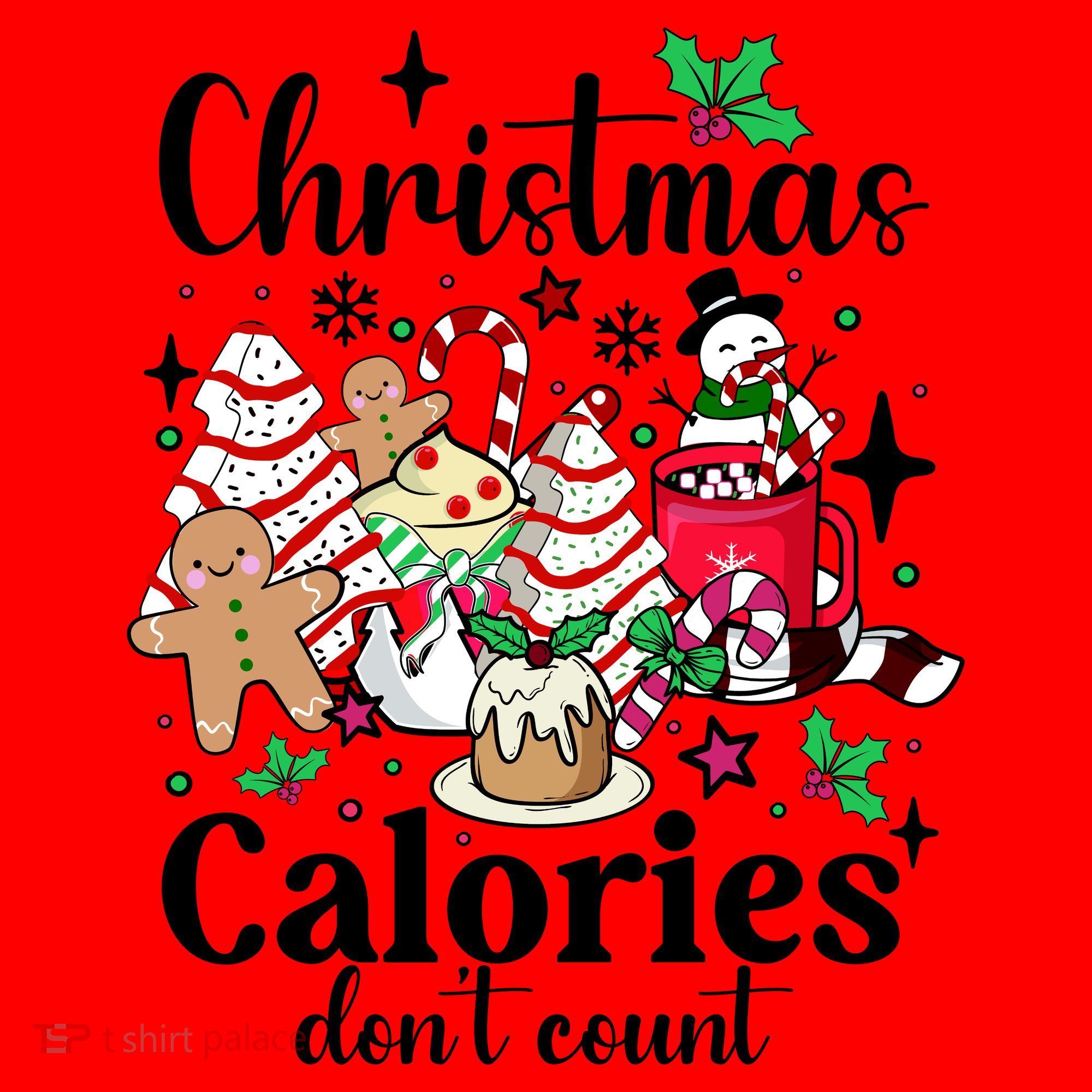 Christmas Calories DonT Count Santa Hat