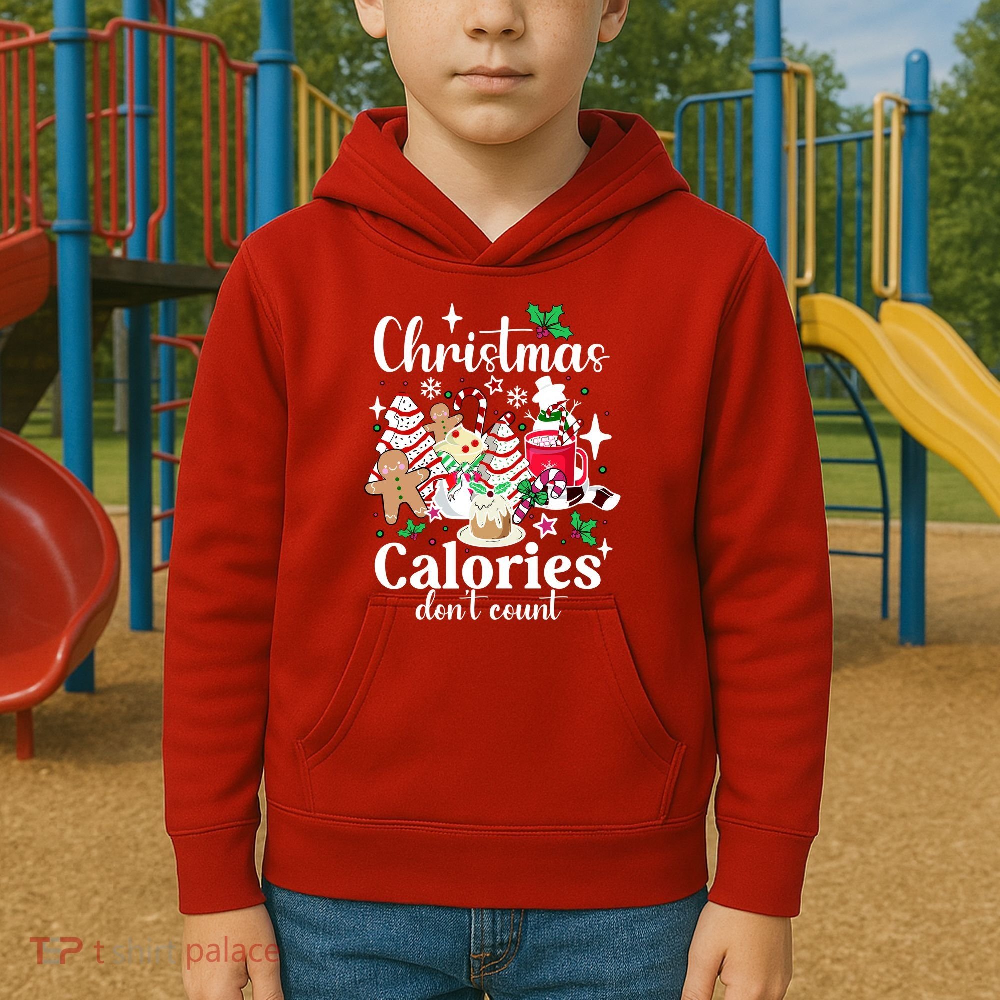 Christmas Calories DonT Count Kids Hoodie