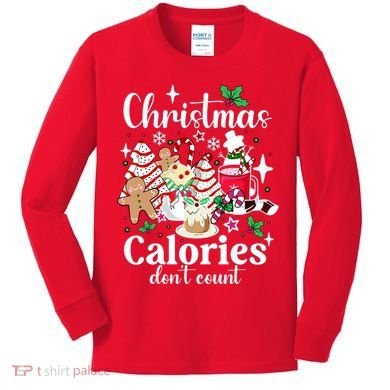 Christmas Calories DonT Count Kids Long Sleeve Shirt