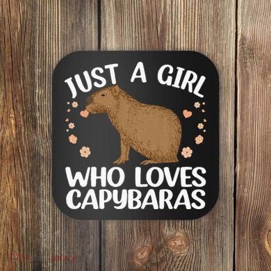 Cool Capybara Design For Women Rodent Animal Capybara Coaster