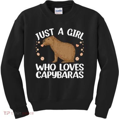 Cool Capybara Design For Women Rodent Animal Capybara Kids Sweatshirt