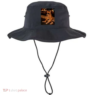 Cool Cat Drinking Iced Coffee with Sunglasses Bucket Hat