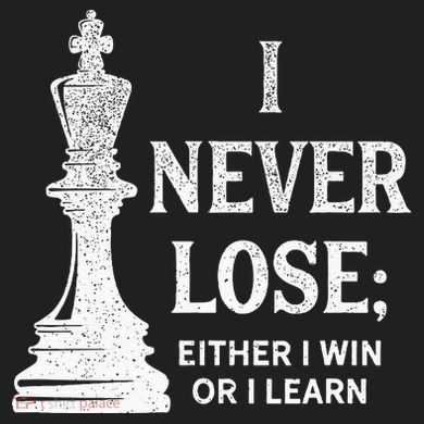 Classic Chess Design I Never Lose I Either Win Or Learn Comfort Colors Heavyweight Long Sleeve T-Shirt