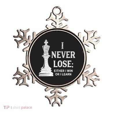 Classic Chess Design I Never Lose I Either Win Or Learn Ornament