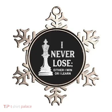 Classic Chess Design I Never Lose I Either Win Or Learn Ornament