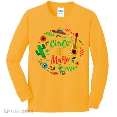 Celebrate Cinco De Mayo Kids Long Sleeve Shirt