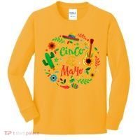 Celebrate Cinco De Mayo Kids Long Sleeve Shirt thumb 0