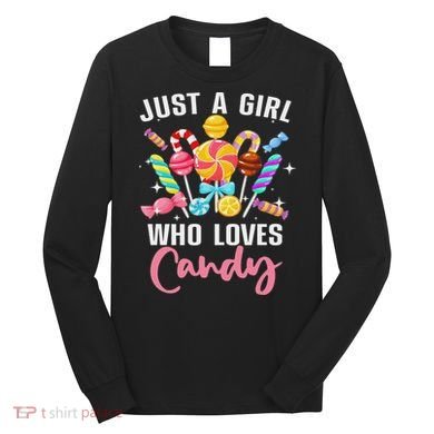 Cute Candy Design For Women Sweets Candy Lover Long Sleeve Shirt