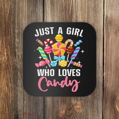 Cute Candy Design For Women Sweets Candy Lover Coaster