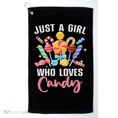 Cute Candy Design For Women Sweets Candy Lover Golf Towel