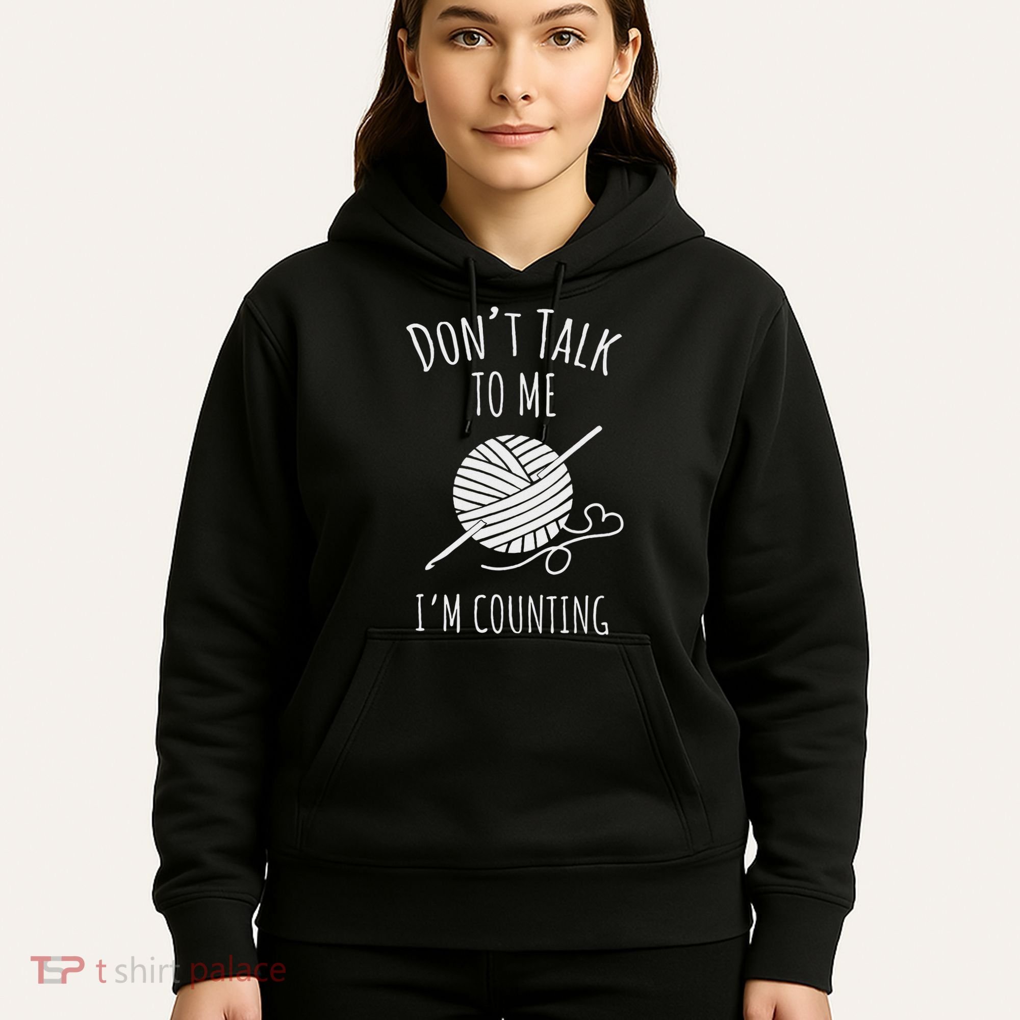 Crochet, Crocheting, Don't Talk, I'm Counting Hoodie