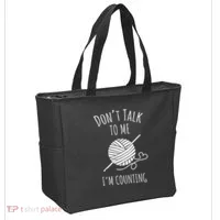 Crochet, Crocheting, Don't Talk, I'm Counting Tote Bag thumb 2