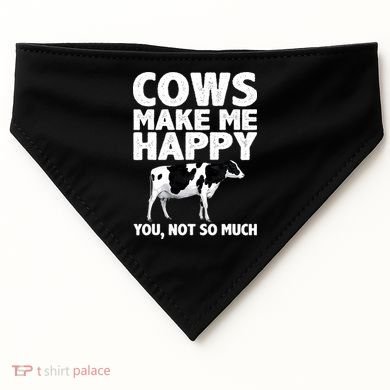 Cool Cow Design For Dairy Farmer Farming USA-Made Doggie Bandana