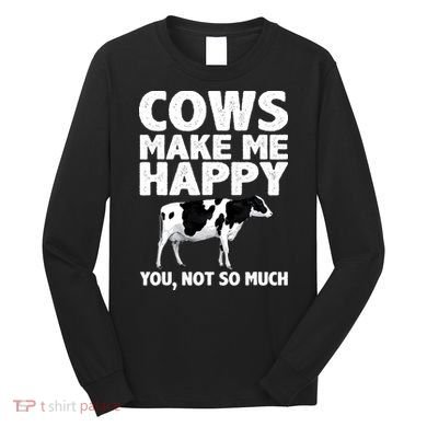 Cool Cow Design For Dairy Farmer Farming Long Sleeve Shirt