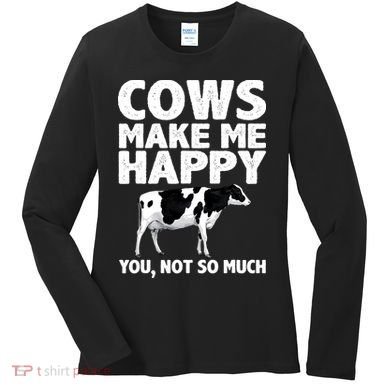 Cool Cow Design For Dairy Farmer Farming Women's Long Sleeve Shirt