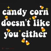 CANDY CORN DOESN'T LIKE YOU EITHER Funny Halloween Meme Backpack thumb 2