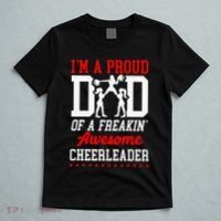 Cheer Cheerleading Dad Father IM A Proud Dad Of A Freakin T-Shirt thumb 5