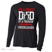 Cheer Cheerleading Dad Father IM A Proud Dad Of A Freakin Cooling Performance Long Sleeve Crew thumb 0