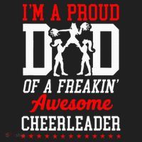 Cheer Cheerleading Dad Father IM A Proud Dad Of A Freakin Hat thumb 2