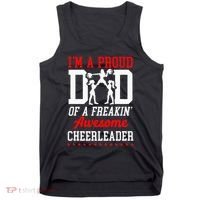 Cheer Cheerleading Dad Father IM A Proud Dad Of A Freakin Tank Top thumb 0