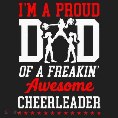 Cheer Cheerleading Dad Father IM A Proud Dad Of A Freakin Golf Towel