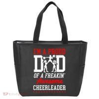 Cheer Cheerleading Dad Father IM A Proud Dad Of A Freakin Tote Bag thumb 0
