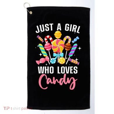 Cute Candy Design For Women Sweets Candy Lover Golf Towel