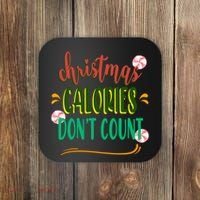 Christmas Calories Dont Count Funny Coaster thumb 0