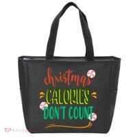 Christmas Calories Dont Count Funny Tote Bag thumb 0