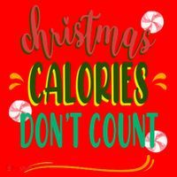 Christmas Calories Dont Count Funny Santa Hat thumb 1