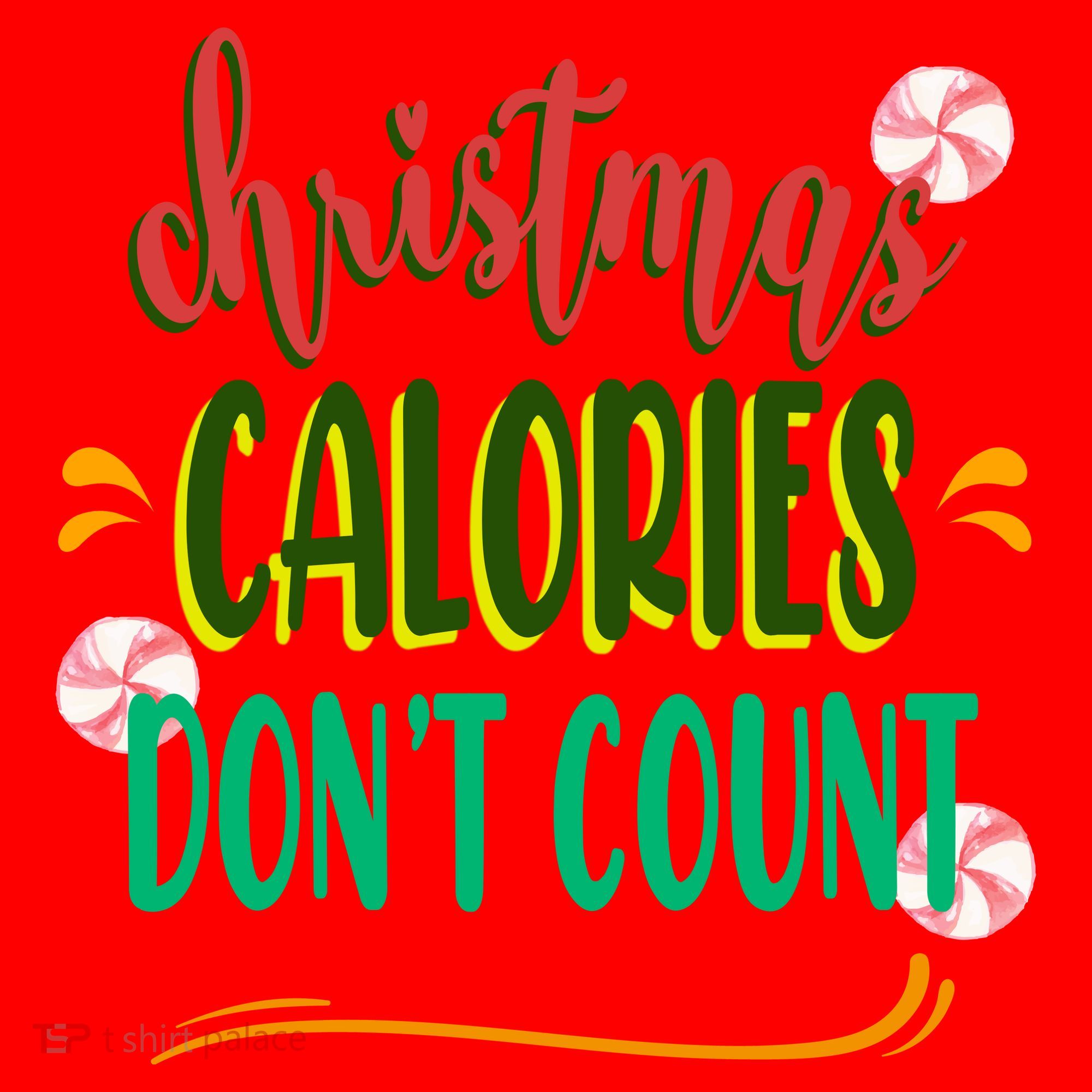 Christmas Calories Dont Count Funny Santa Hat