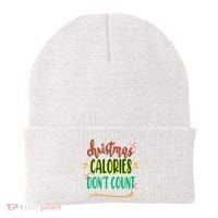 Christmas Calories Dont Count Funny Beanie thumb 0