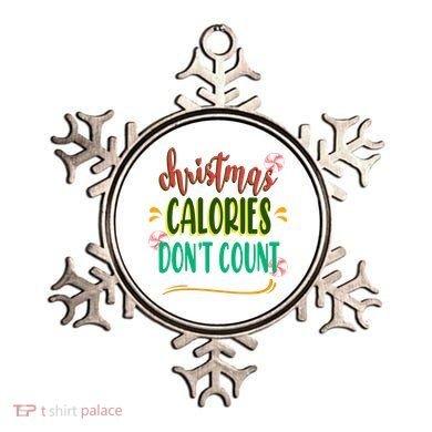 Christmas Calories Dont Count Funny Ornament