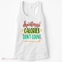Christmas Calories Dont Count Funny Women's Tank Top thumb 0