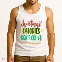 Christmas Calories Dont Count Funny Tank Top thumb 3