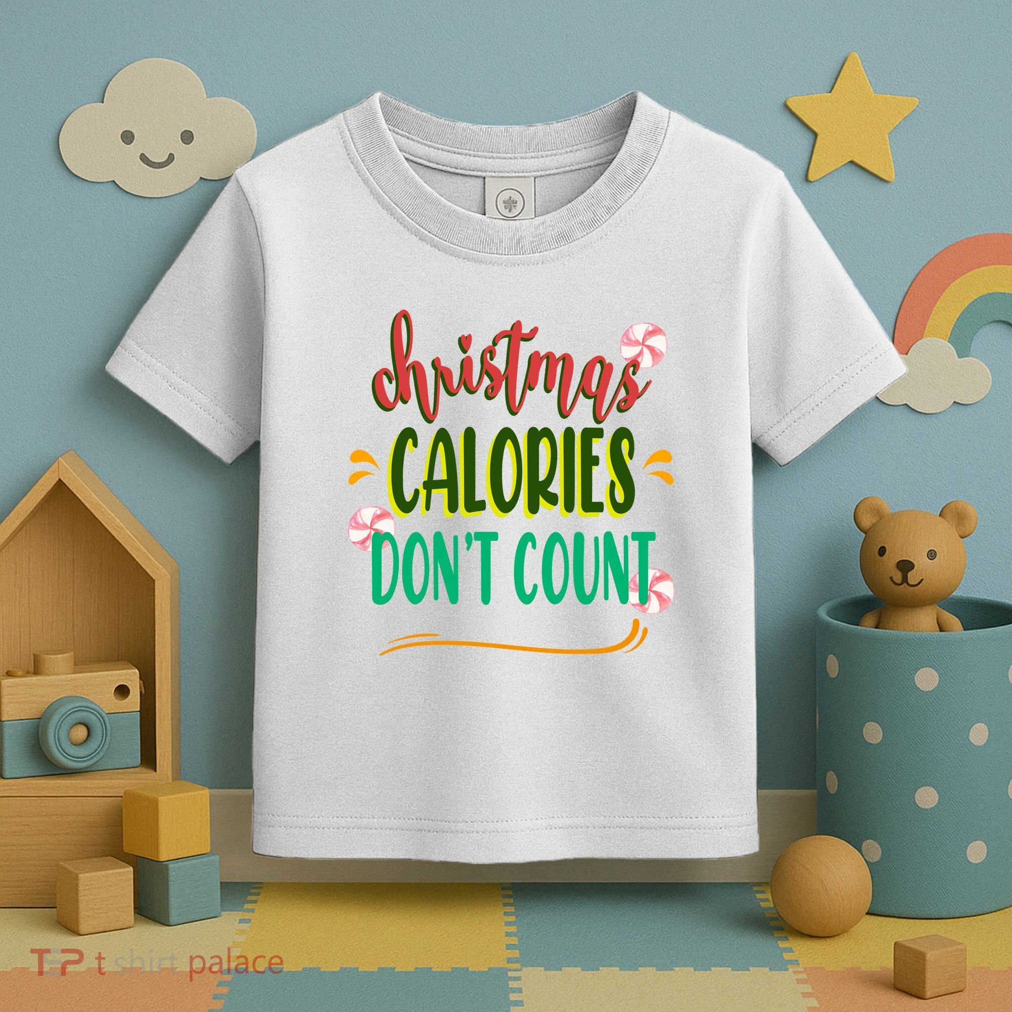 Christmas Calories Dont Count Funny Toddler T-Shirt