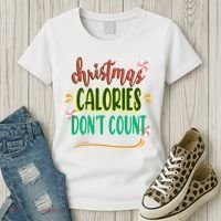 Christmas Calories Dont Count Funny Women's T-Shirt thumb 3