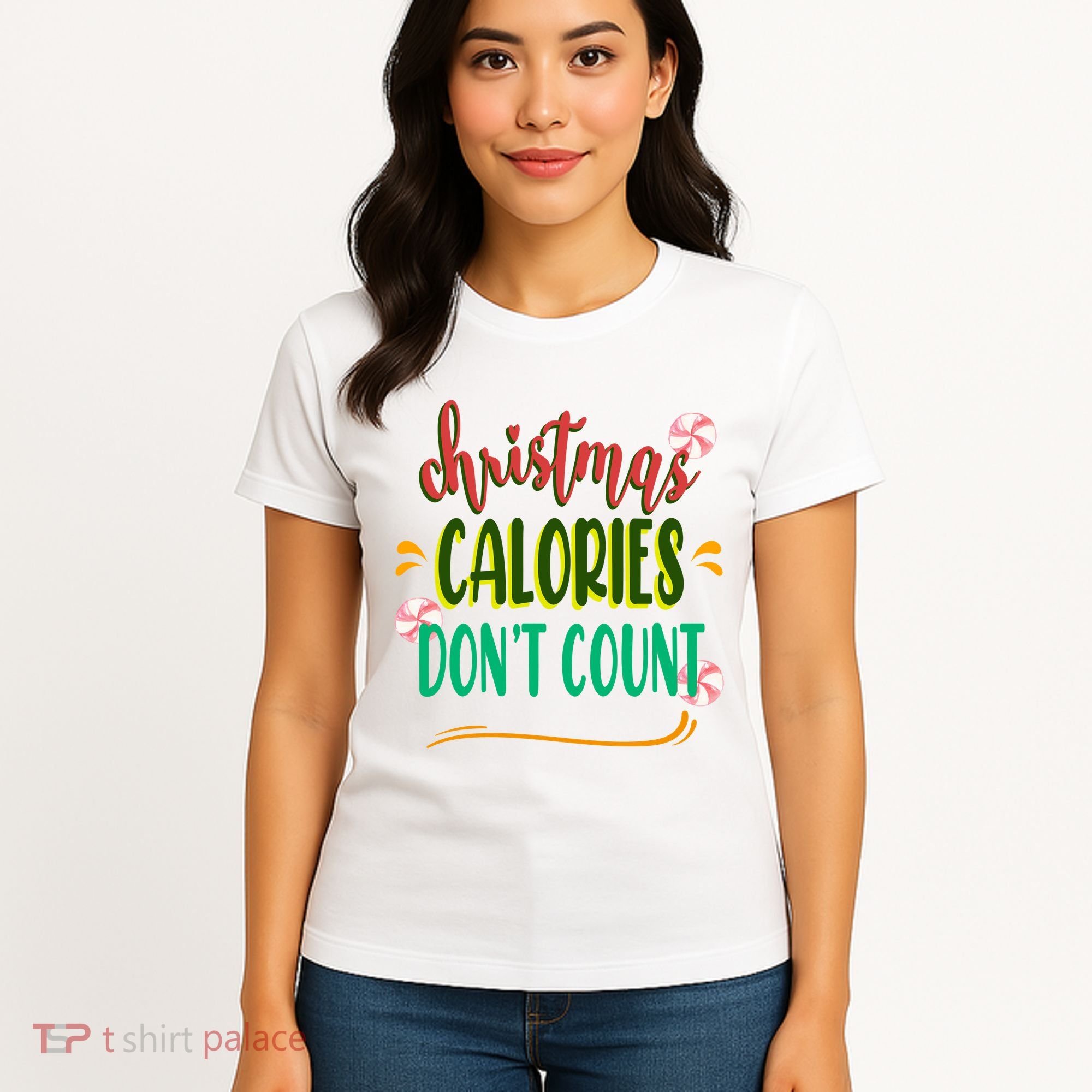 Christmas Calories Dont Count Funny Women's T-Shirt