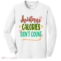 Christmas Calories Dont Count Funny Kids Long Sleeve Shirt thumb 0