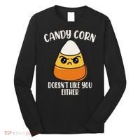 Candy Corn Doesnt Like You Either Funny Halloween Long Sleeve Shirt thumb 0