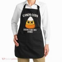 Candy Corn Doesnt Like You Either Funny Halloween Apron thumb 2