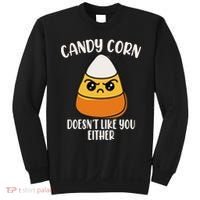 Candy Corn Doesnt Like You Either Funny Halloween Sweatshirt thumb 0
