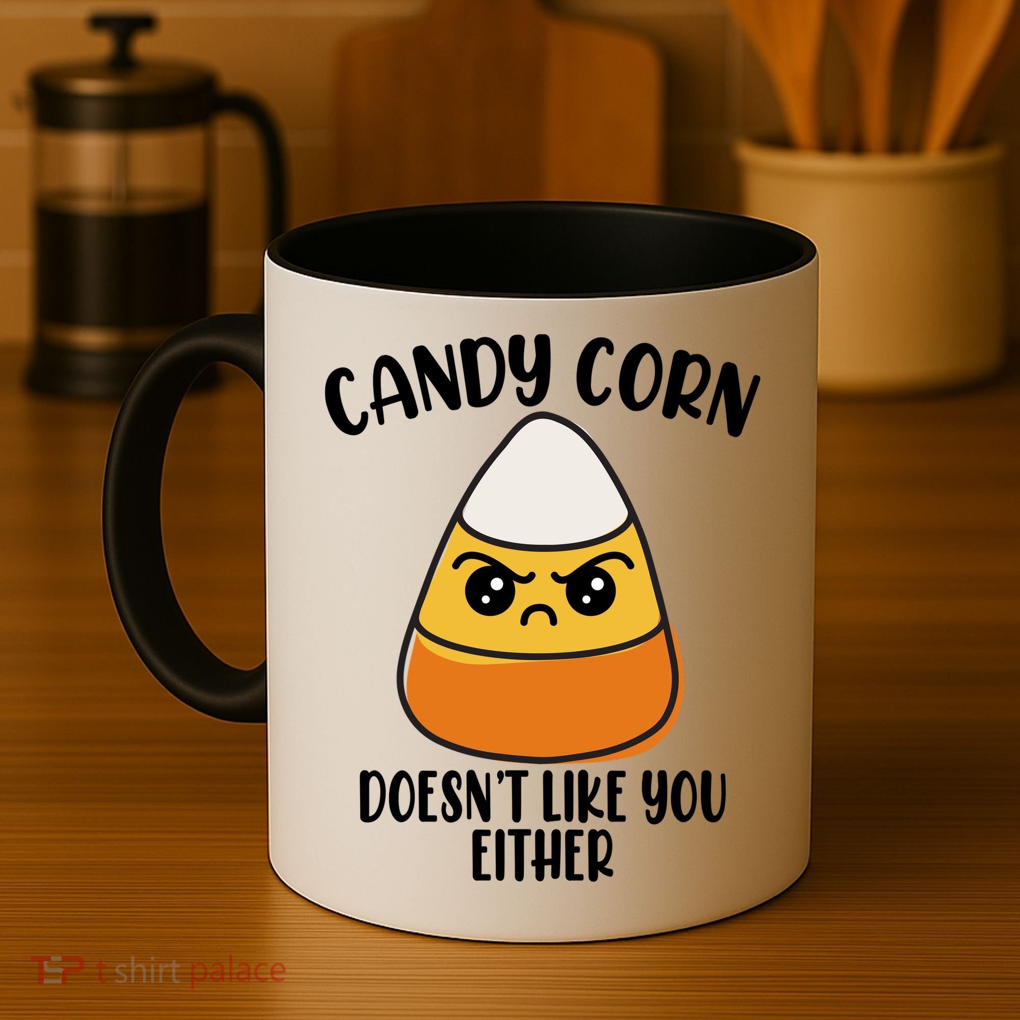 Candy Corn Doesnt Like You Either Funny Halloween Coffee Mug