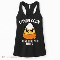 Candy Corn Doesnt Like You Either Funny Halloween Women's Tank Top thumb 0