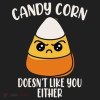 Candy Corn Doesnt Like You Either Funny Halloween Golf Towel thumb 3