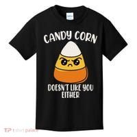 Candy Corn Doesnt Like You Either Funny Halloween Kids T-Shirt thumb 0