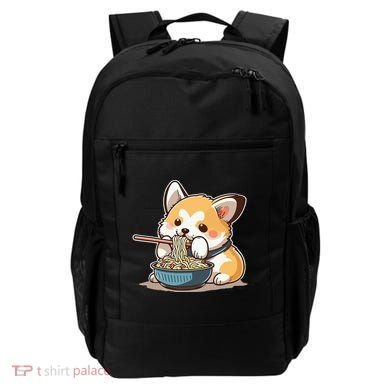 Chubby Corgi Dog Anime Eating Ramen Cute Backpack