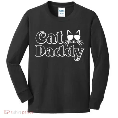 Cool Cat Daddy Kids Long Sleeve Shirt